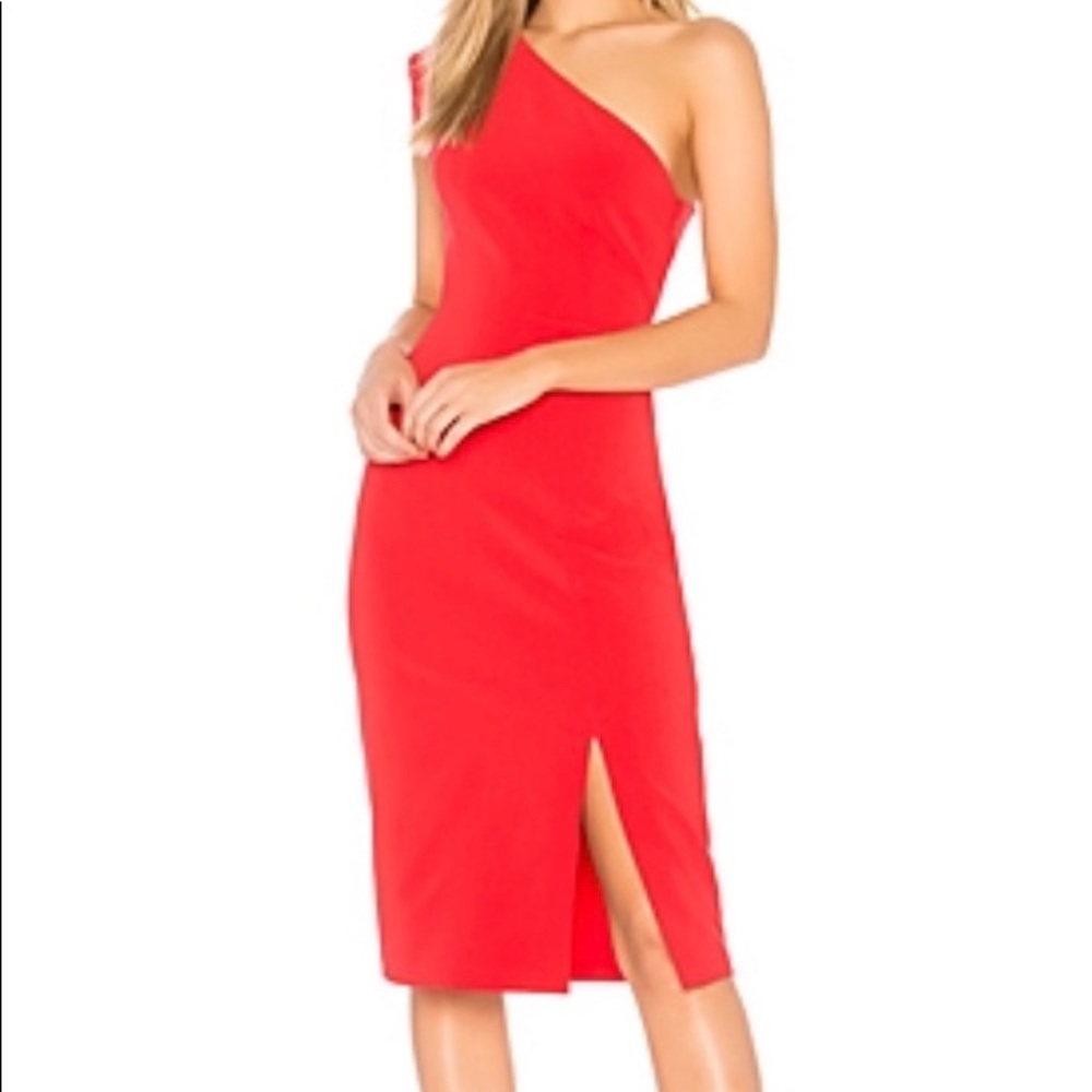 Alice and Olivia Gina Dress In Apple